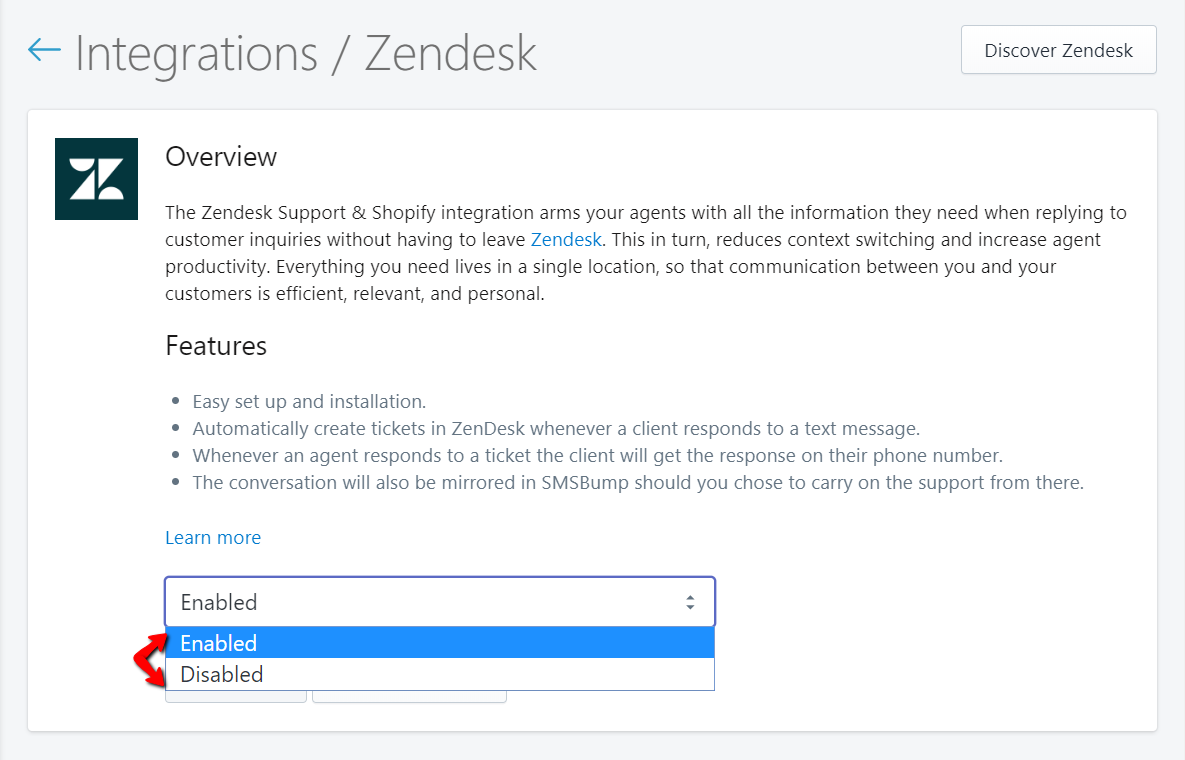 zendesk_enable_disable_SMSBump