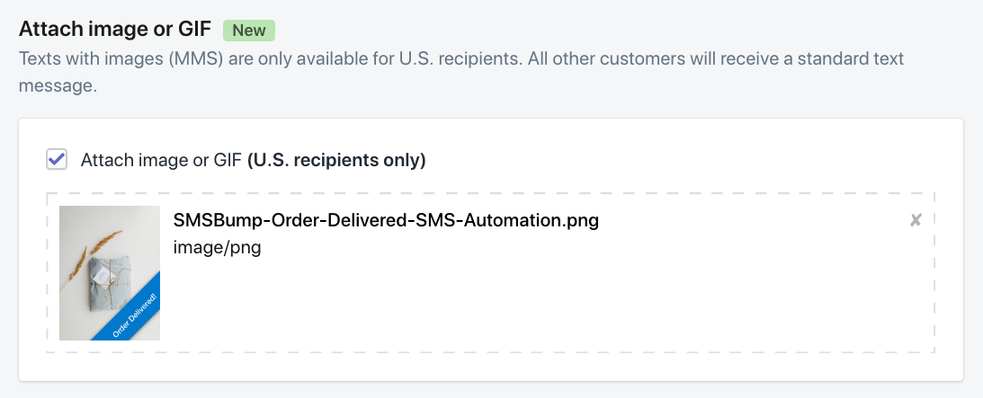 SMSBump Order Delivered MMS Automation