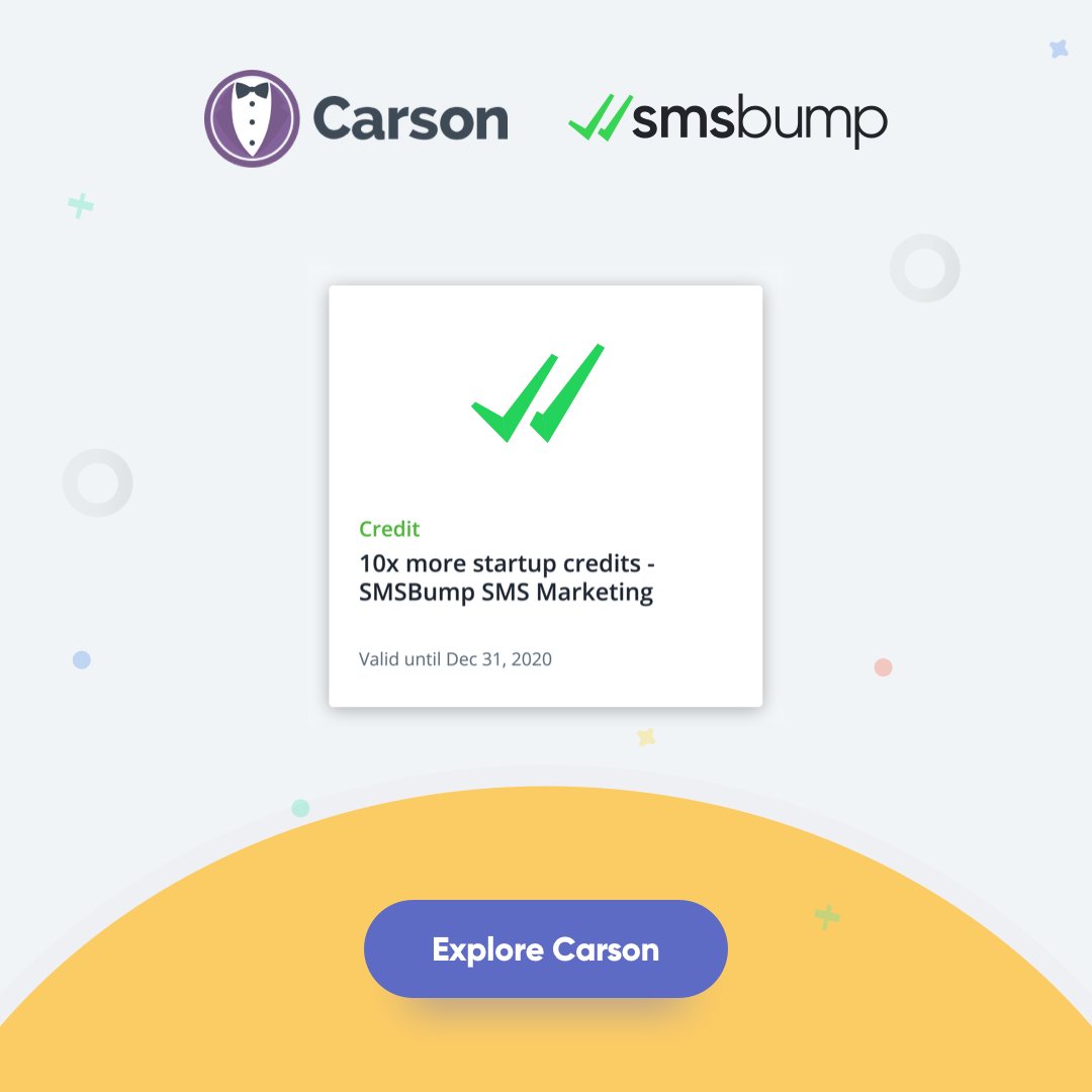 Carson Ecommerce and SMSBump Exclusive Offer Announcement