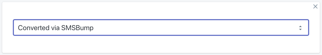 SMSBump Segments: Customers converted via SMS