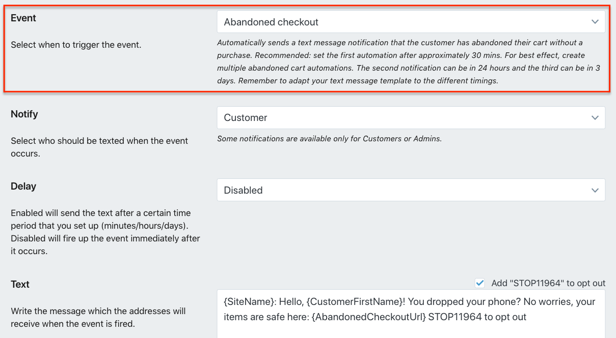 Abandoned checkout recovery automation