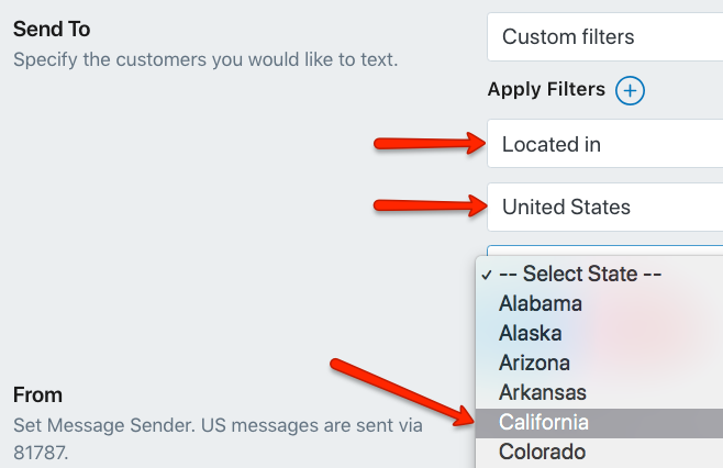 Select State or Region for Your SMS Marketing Targeting Audience