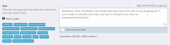 Shopify SMS Automations Introducing Emojis