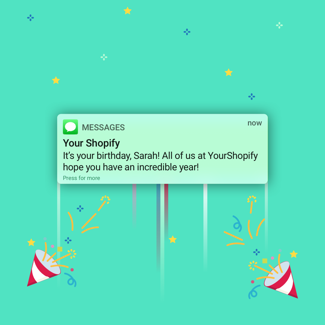 birthday text message
