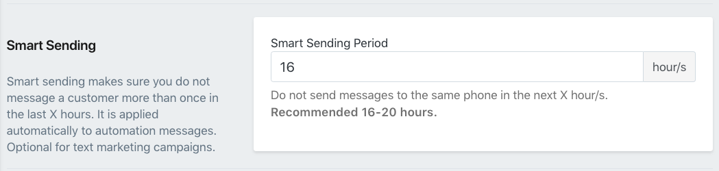Shopify SMSBump Smart Sending