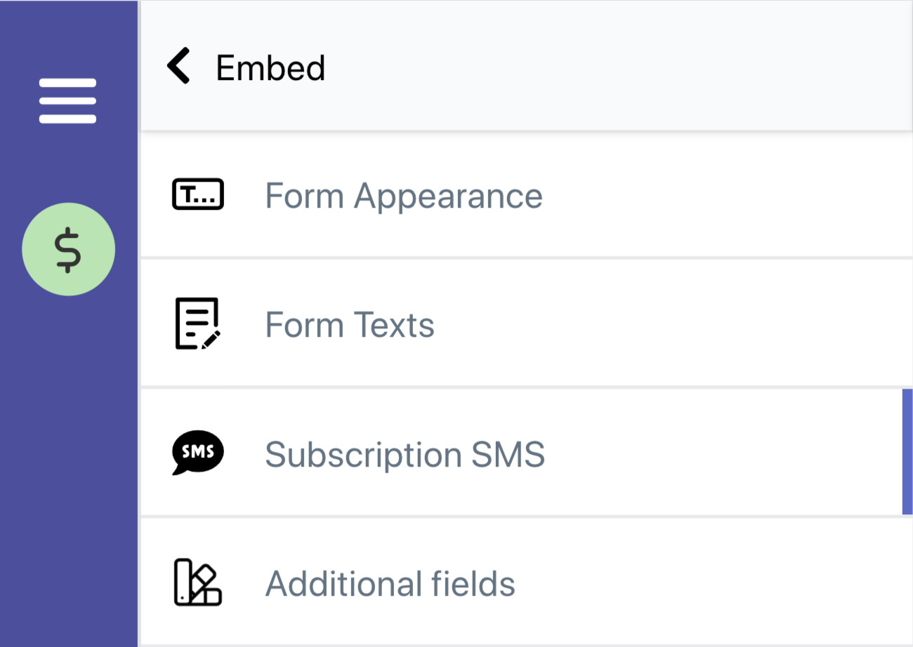 SMSBump Signup Form Subscription SMS