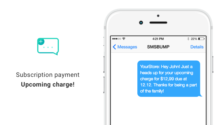 Upcoming ReCharge Payment SMS Automation in Shopify